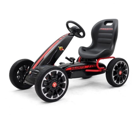 DUŻY SPORTOWY GOKART NA PEDAŁY POJAZD ABARTH CZARNY #B1