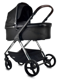 ICE ibebe 2w1 lekki wózek wielofunkcyjny dla dzieci do 22 kg- 02 Black / stelaż Chrom