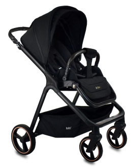 ICE ibebe 2w1 lekki wózek wielofunkcyjny dla dzieci do 22 kg- 04 Black / stelaż Black