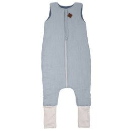 Hi Little One śpiworek dwustronny z nogawkami TOG 1,5 BIO muślin SLIM BAG BABY BLUE/JEANS roz S