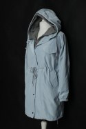 PŁASZCZ PARKA oversize BŁĘKITNA 38/40