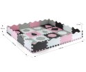 Mata piankowa puzzle Jolly 4x4 Shapes - Pink Grey