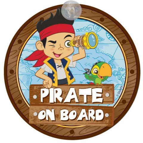 TABLICZKA Z PRZYSSAWKĄ - PIRATE ON BOARD - JAKE