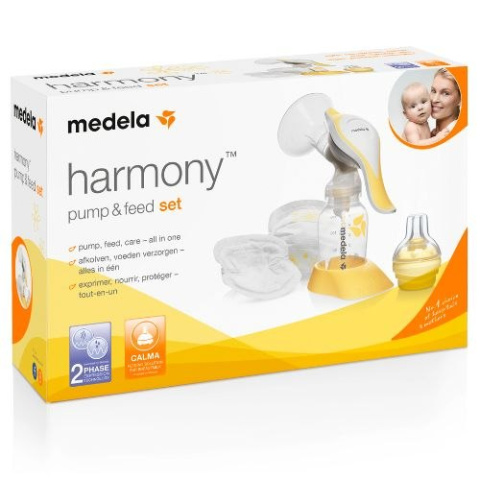 HARMONY Medela + smoczek CALMA 2-fazowy laktator odciągacz ręczny 005.2067 HARMONY PUMP & FEED SET