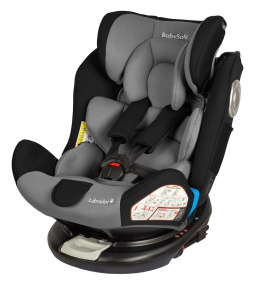 Labrador BabySafe 0-36kg 0-12 lat obrotowy fotelik samochodowy z IsoFix - Gray Black