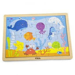 VIGA Drewniane Puzzle Ocean 24 Elementy