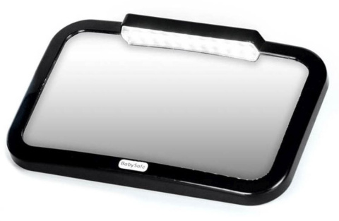 BabySafe Lusterko do obserwacji dziecka z podświetleniem