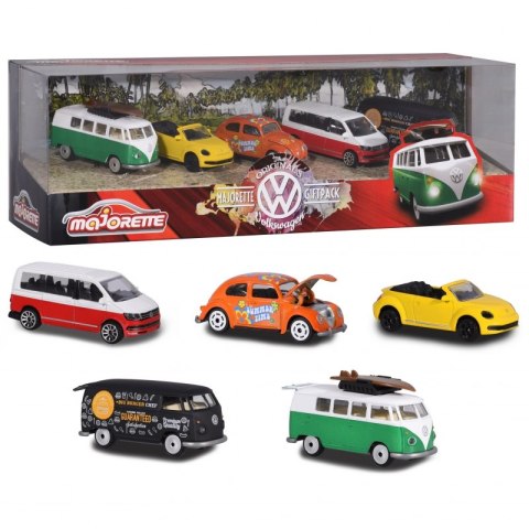 MAJORETTE Zestaw Samochodów Volkswagen 5szt