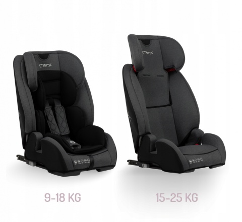 MoMi BAHARI fotelik samochodowy Isofix 9-36 kg - Czarny