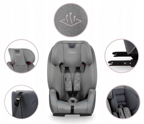 MoMi BAHARI fotelik samochodowy Isofix 9-36 kg - Turkusowy