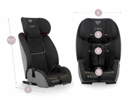 MoMi BAHARI fotelik samochodowy Isofix 9-36 kg - Żółty