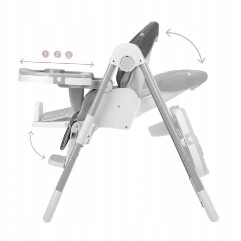 MoMi YUMTIS Krzesełko do karmienia - Ciemny szary