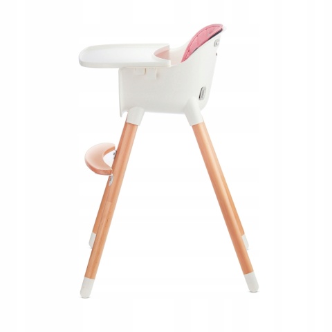 Baby Tiger TINI Krzesełko do karmienia 2w1 - różowe