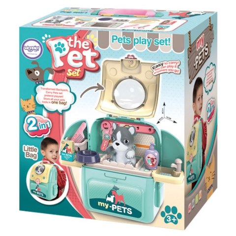 WOOPIE Przenosny Zestaw Pielęgnacyjny Groomer 2w1Pies w Plecaku Transporter