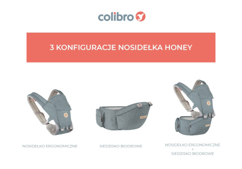 Nosidełko HONEY Colibro 12w1 nosidło dla dzieci od 3 do 24 miesięcy, do 18kg - Cool