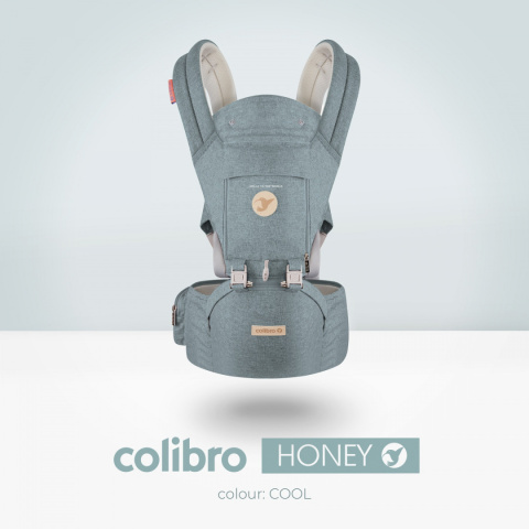 Nosidełko HONEY Colibro 12w1 nosidło dla dzieci od 3 do 24 miesięcy, do 18kg - Cool