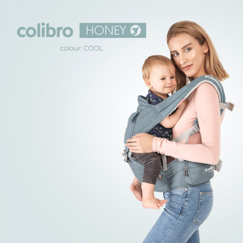 Nosidełko HONEY Colibro 12w1 nosidło dla dzieci od 3 do 24 miesięcy, do 18kg - Cool