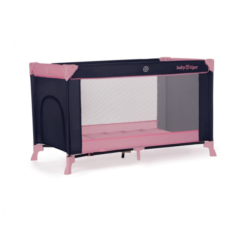 Baby Tiger VIKI łóżeczko turystyczne kojec 120x60 cm - różowe