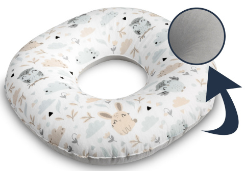 Poduszka Poporodowa Koło Poporodowe - SOWY SZARY