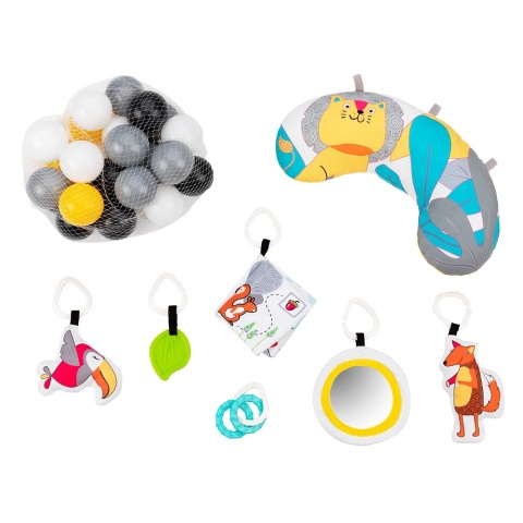 MoMi DOUBLEFUN Basen Mata edukacyjna 3w1 z piłeczkami