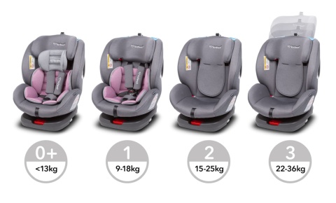 VENTURA Kidwell Fotelik samochodowy 0-36 kg Isofix - Heather