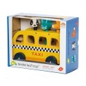 Drewniany samochód - taksówka ze zwierzątkami, Tender Leaf Toys