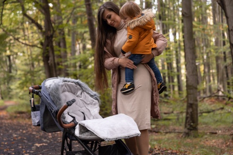 Śpiworek Olaf Sensillo z polarem - JASNO-SZARY