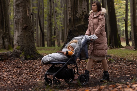 Śpiworek Olaf Sensillo z polarem - JASNO-SZARY