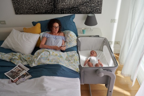 Next2me Magic Chicco 0m+ łóżeczko dostawne - Beige