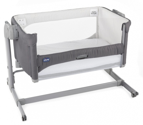 Next2me Magic Chicco 0m+ łóżeczko dostawne - MOON GREY