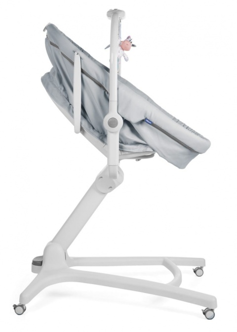 BABY HUG 4w1 leżaczek, kołyska, krzesełko do karmienia Chicco - GREY RELUX ECO+