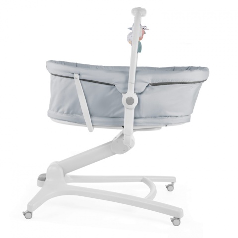 BABY HUG 4w1 leżaczek, kołyska, krzesełko do karmienia Chicco - GREY RELUX ECO+