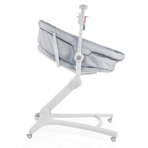BABY HUG 4w1 leżaczek, kołyska, krzesełko do karmienia Chicco - GREY RELUX ECO+