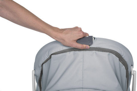 BABY HUG 4w1 leżaczek, kołyska, krzesełko do karmienia Chicco - GREY RELUX ECO+