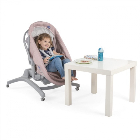 BABY HUG AIR ROSE 4w1 leżaczek kołyska krzesełko do karmienia Chicco