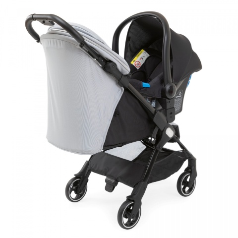 WE Chicco wózek spacerowy do 22kg składany jedną ręką 5,5kg - COOL GREY