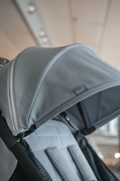 WE Chicco wózek spacerowy do 22kg składany jedną ręką 5,5kg - COOL GREY