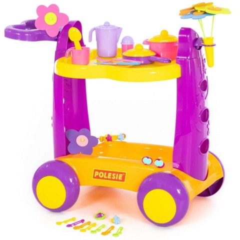 POLESIE Stoliczek z Zastawą Na Kołach Do Serwowania Kawy + Akcesoria 30el.