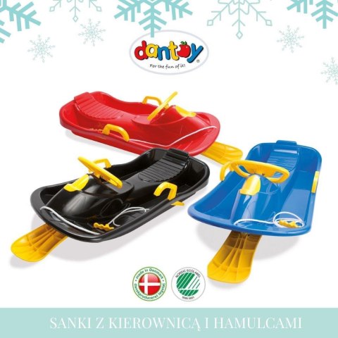 SANKI z kierownicą i hamulcami red 95cm classic