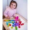 WOOPIE GREEN Układanka Nauka Liczenia i Kolorów Montessori 56 el.