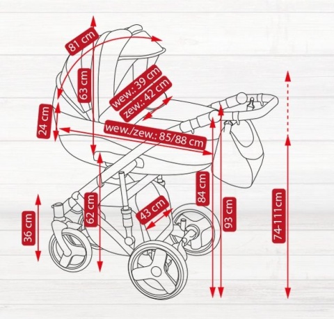 AVENGER LUX CAMARELO 2w1 wózek wielofunkcyjny
