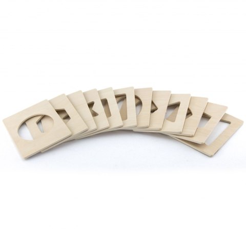 VIGA Drewniane Puzzle Magnetyczne Szablony Kształty