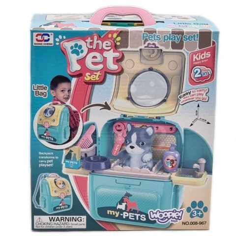 WOOPIE Przenosny Zestaw Pielęgnacyjny Groomer 2w1Pies w Plecaku Transporter