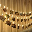 Lampki Led Girlanda Klamerki Klipsy na zdjęcia 2m 20LED na baterie