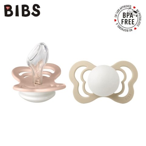 BIBS COUTURE 2-PACK BLUSH NIGHT & VANILLA NIGHT M Smoczek Anatomiczny silikonowy