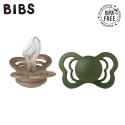 BIBS COUTURE 2-PACK DARK OAK & GREEN HUNTER M Smoczek ortodontyczny silikonowy