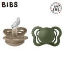 BIBS COUTURE 2-PACK DARK OAK & GREEN HUNTER S Smoczek ortodontyczny silikonowy