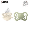 BIBS COUTURE 2-PACK IVORY & SAGE M Smoczek ortodontyczny silikonowy