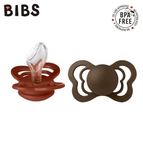 BIBS COUTURE 2-PACK RUST & MOCHA M Smoczek ortodontyczny silikonowy