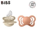 BIBS COUTURE 2-PACK VANILLA & PEACH M Smoczek ortodontyczny silikonowy